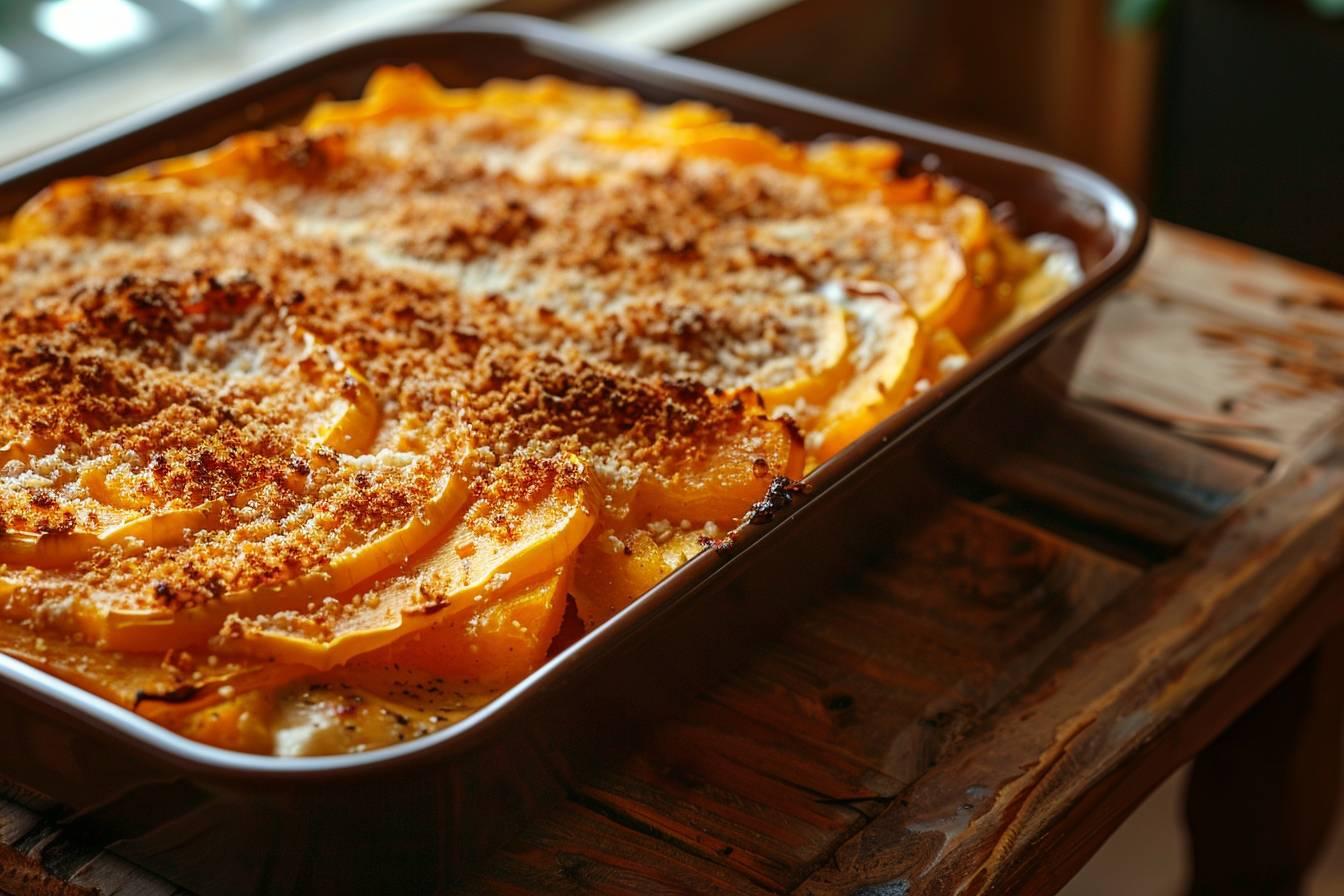 Recette savoureuse : gratin de butternut crémeux et facile à réaliser