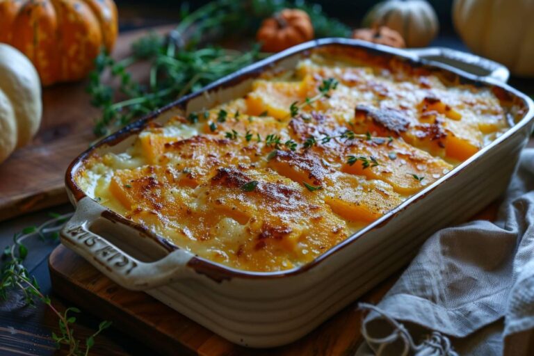 Lire la suite à propos de l’article Butternut crémeux : La recette du Gratin savoureux et facile à réaliser