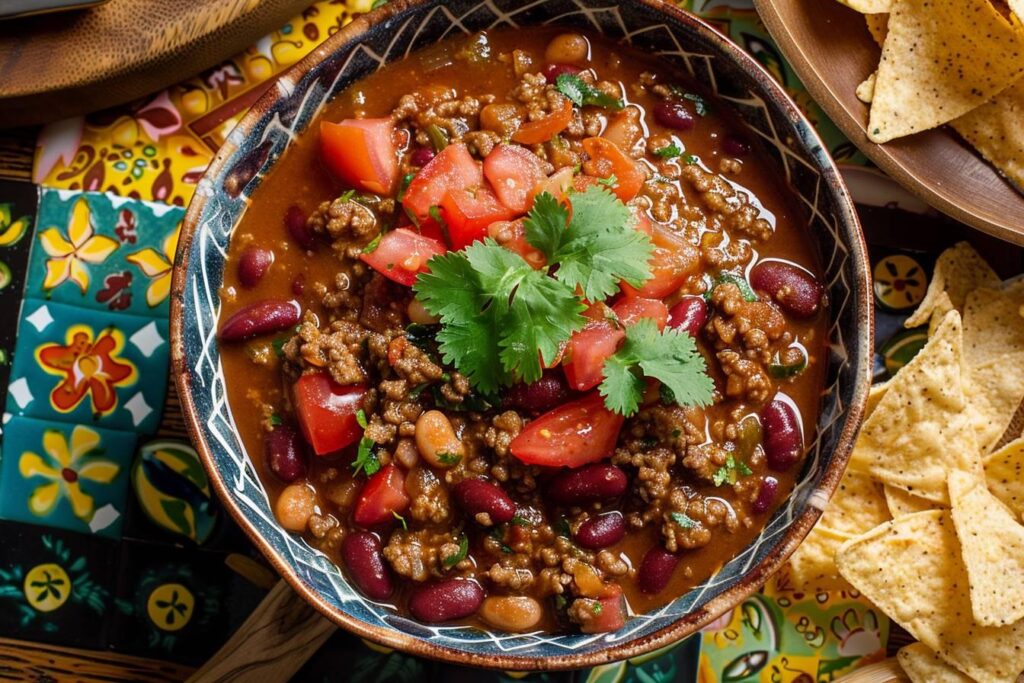 Recette facile du chili con carne : un plat mexicain épicé et savoureux à préparer chez soi