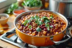 Lire la suite à propos de l’article Recette facile de chili con carne : un plat mexicain épicé et savoureux à préparer en 30 minutes