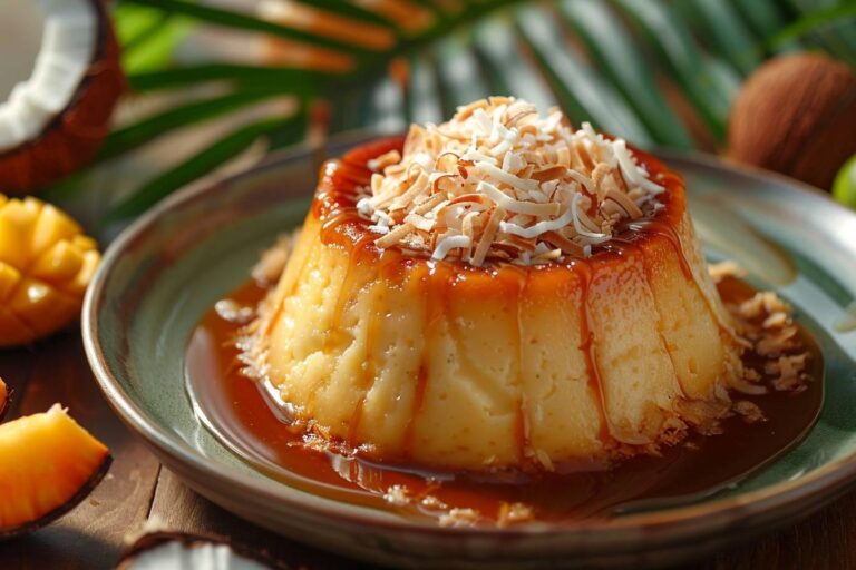 Lire la suite à propos de l’article Recette facile du flan coco créole : un dessert exotique et onctueux à préparer en 30 minutes