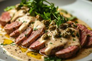 Lire la suite à propos de l’article Vitello Tonnato : L’authentique recette italienne, du Piémont à votre table