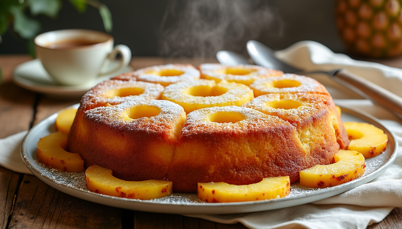 découvrez notre recette facile pour réaliser un gâteau à l'ananas moelleux et savoureux. suivez nos étapes simples pour impressionner vos invités avec ce dessert délicieusement fruité et irrésistible, parfait pour toutes les occasions.