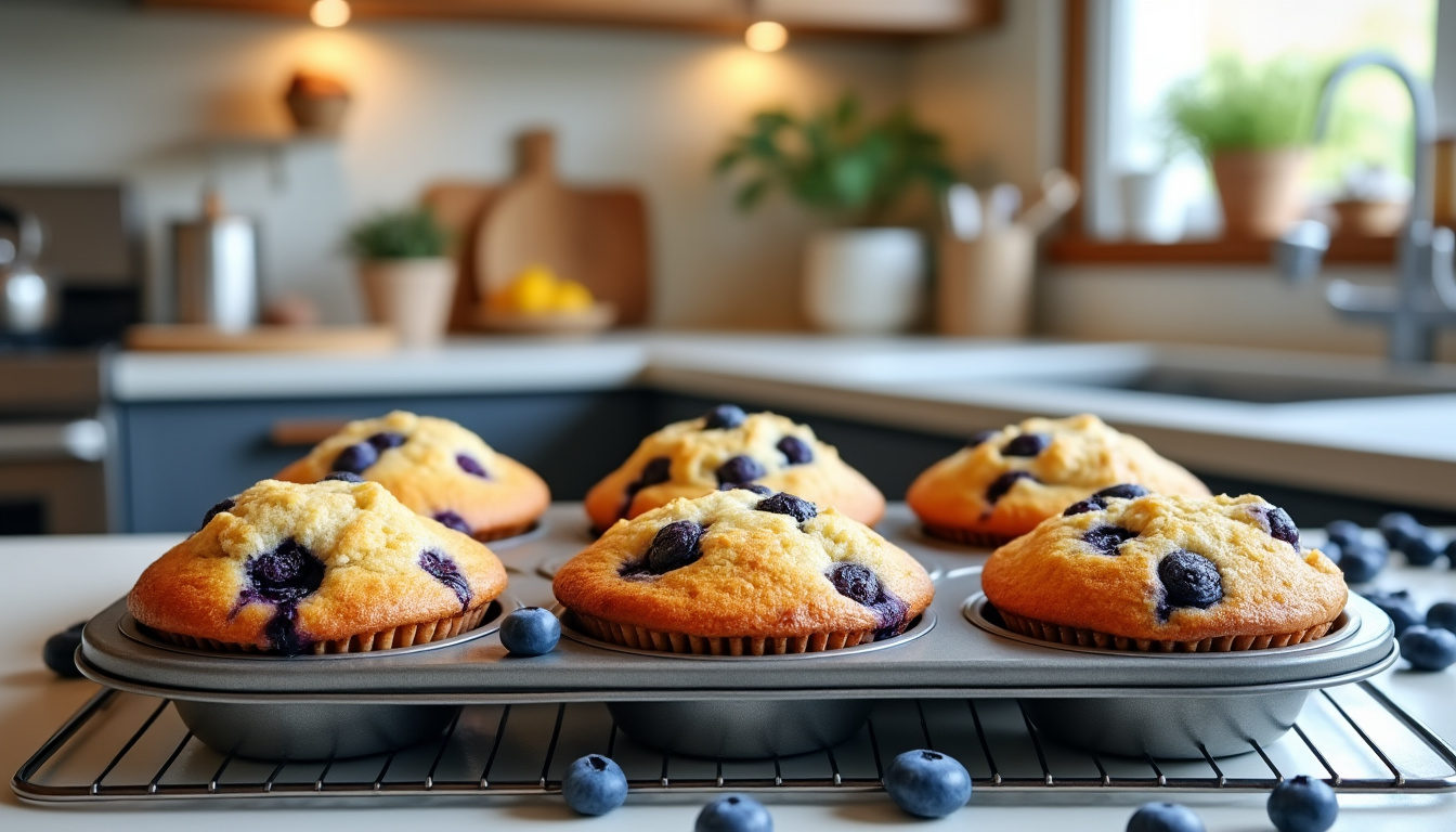 découvrez notre recette facile de muffins aux myrtilles, idéale pour un goûter savoureux à réaliser chez vous. suivez nos étapes simples pour régaler votre famille et vos amis avec ces délicieuses gourmandises moelleuses.