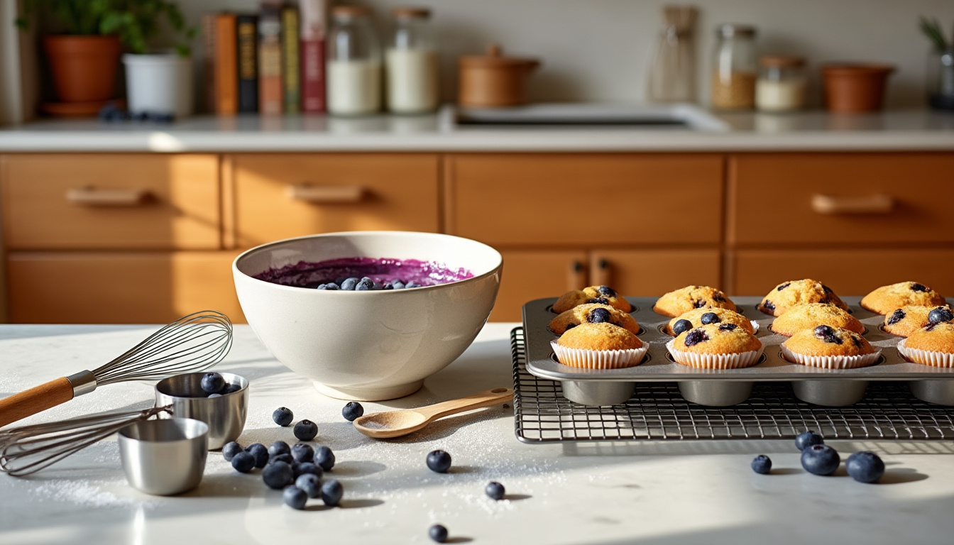 You are currently viewing Recette facile de muffins aux myrtilles à réaliser chez soi