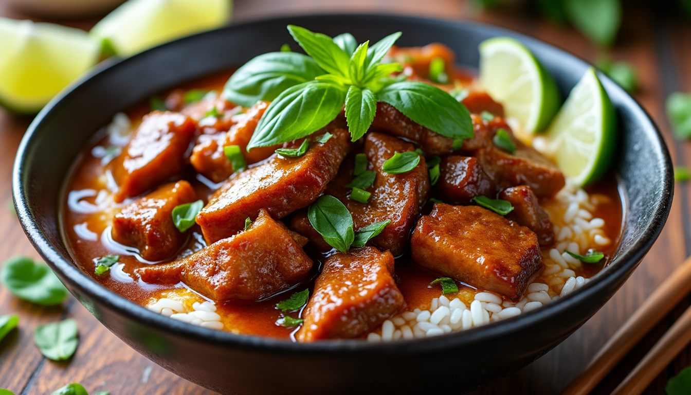 découvrez cette recette facile de porc au caramel, un plat savoureux qui marie harmonieusement sucré et salé. idéal pour impressionner vos invités ou pour un repas en famille, ce délice saura ravir les papilles de tous les gourmands.