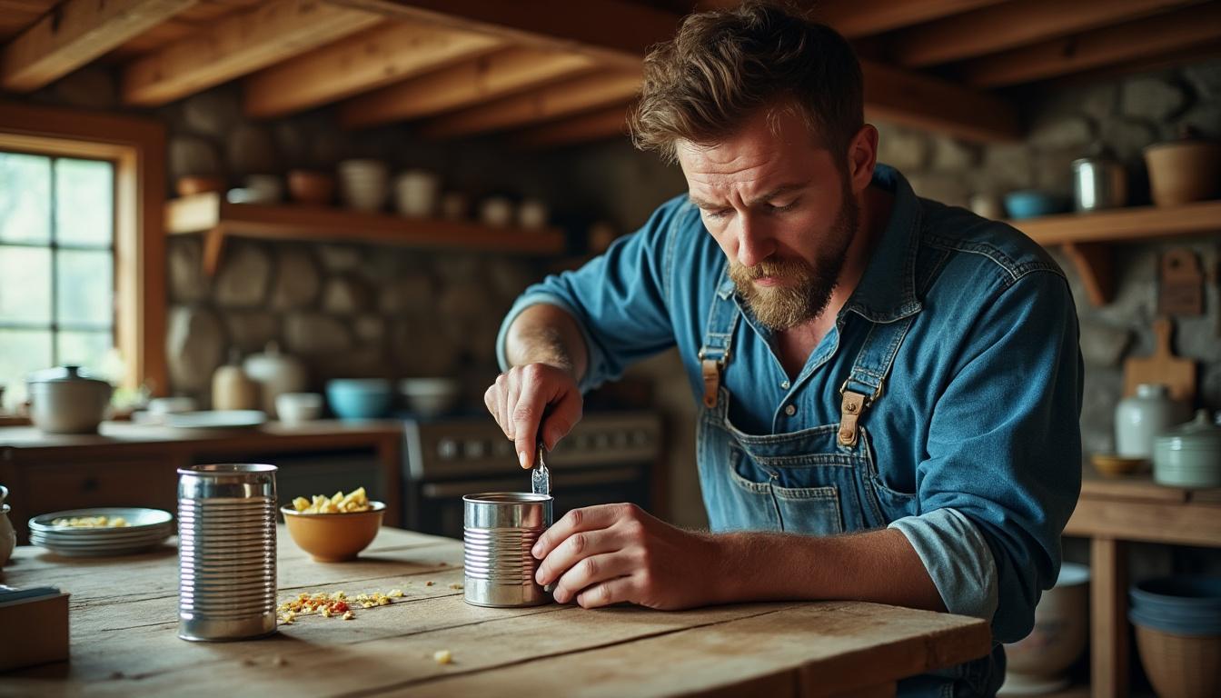 découvrez des astuces pratiques pour ouvrir une conserve sans ouvre-boîte. apprenez des techniques simples et sûres pour accéder à vos aliments en conserve, même sans outil spécialisé. idéal pour les campeurs, les aventuriers ou en cas d'oubli !