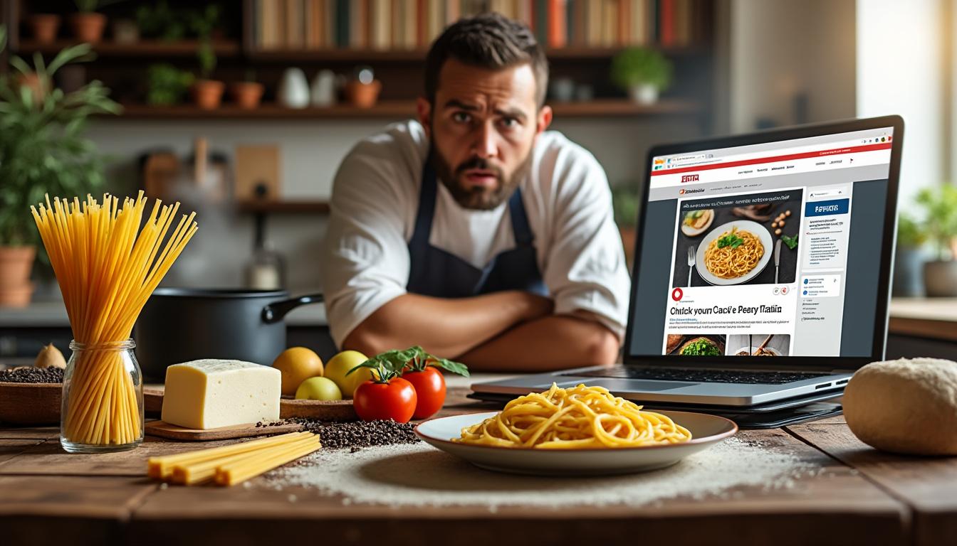 You are currently viewing Un site britannique suscite la controverse en italie avec sa version douteuse de la recette des pâtes cacio e pepe