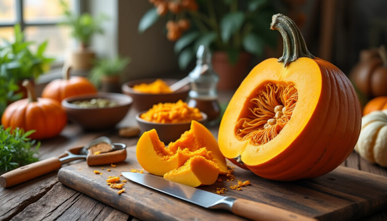 Lire la suite à propos de l’article Comment préparer facilement le potiron pour des recettes savoureuses