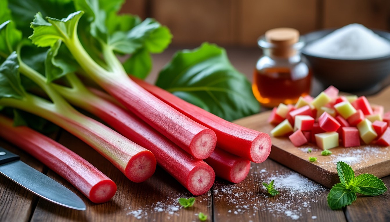 You are currently viewing Comment préparer facilement la rhubarbe pour vos recettes maison