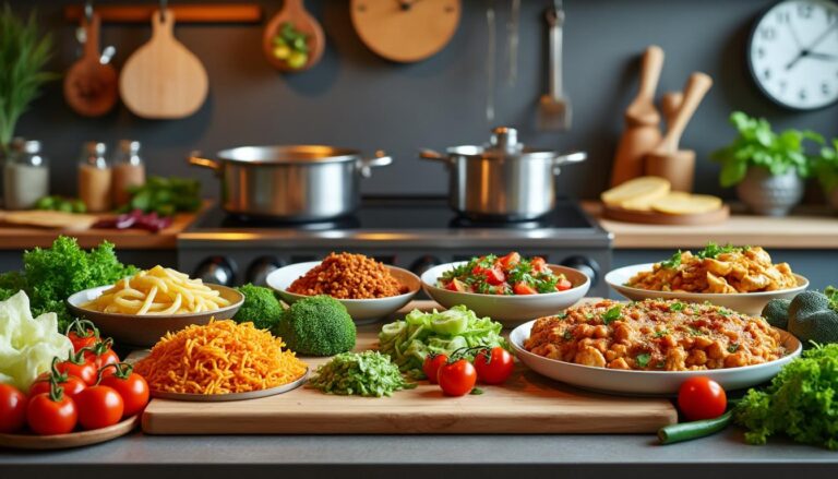 Lire la suite à propos de l’article Plan de Batch Cooking : 5 délicieuses recettes du soir à préparer en 1 heure, du 20 au 24 octobre !
