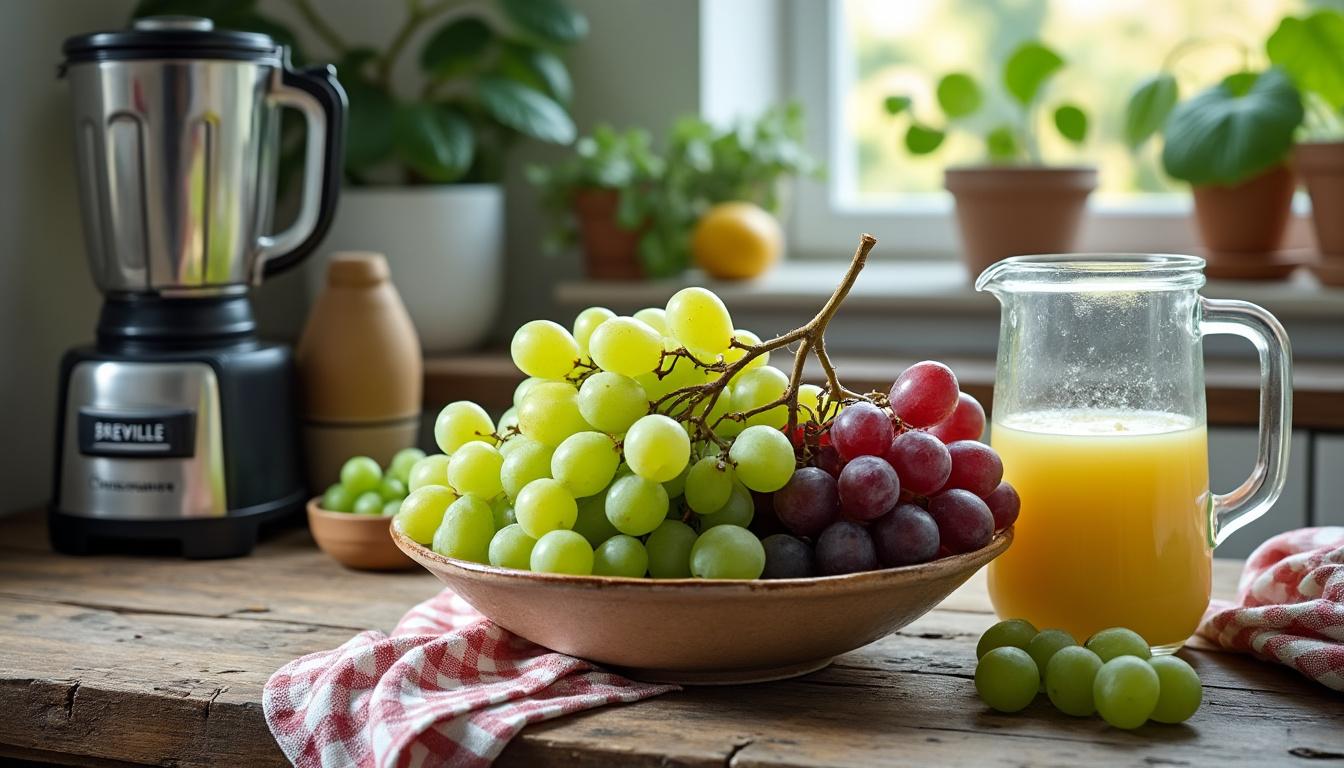 découvrez comment préparer facilement du jus de raisin maison avec un blender grâce à notre guide simple et rapide. profitez d'une boisson fraîche et naturelle en quelques minutes !