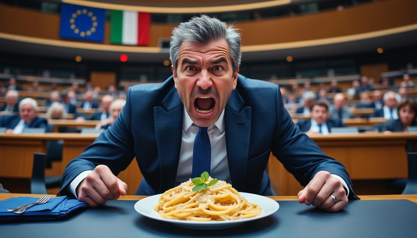 You are currently viewing La carbonara à la crème au Parlement européen : un ministre italien crie à l’« inacceptable »
