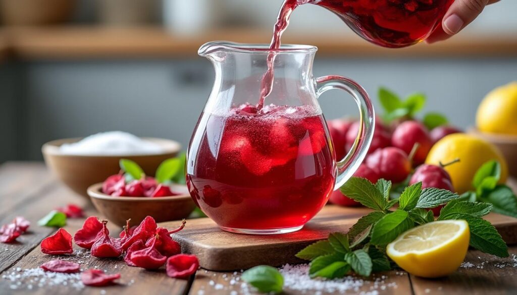 découvrez comment préparer facilement du jus de bissap maison, une boisson traditionnelle rafraîchissante à base d'hibiscus, idéale pour toutes les occasions.