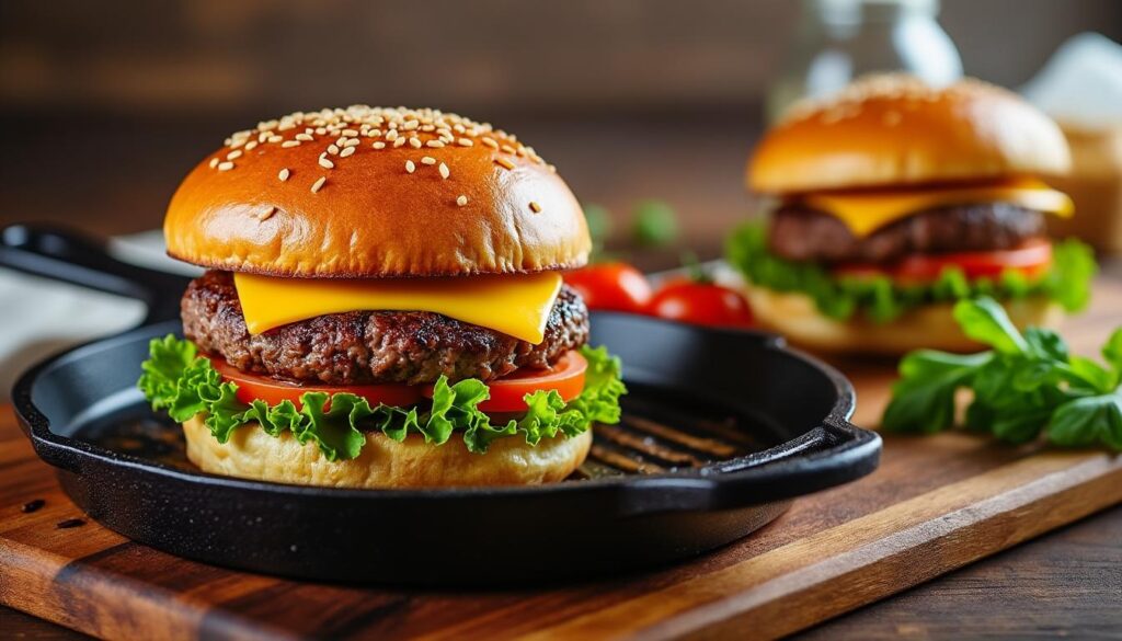 découvrez comment préparer un burger maison savoureux et facile grâce à notre guide étape par étape. astuces pour des ingrédients frais et une cuisson parfaite.