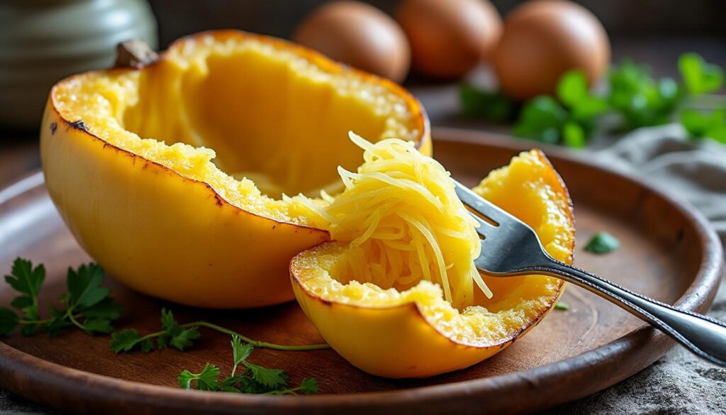 découvrez comment cuire la courge spaghetti au four pour obtenir une chair délicieusement filamenteuse et gourmande, idéale pour des plats savoureux et sains.