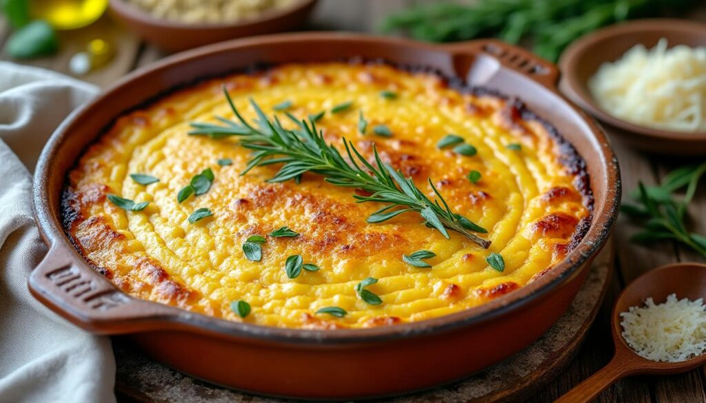 découvrez notre recette simple de polenta au four, un plat savoureux et réconfortant parfait pour toutes les occasions. facile à préparer et délicieux à déguster !
