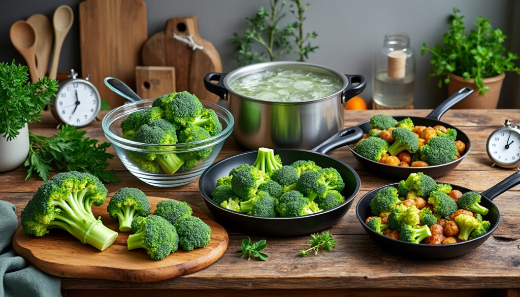 découvrez le temps de cuisson idéal pour les brocolis selon la méthode choisie : vapeur, eau bouillante, micro-ondes ou sauté, pour des légumes tendre et savoureux.